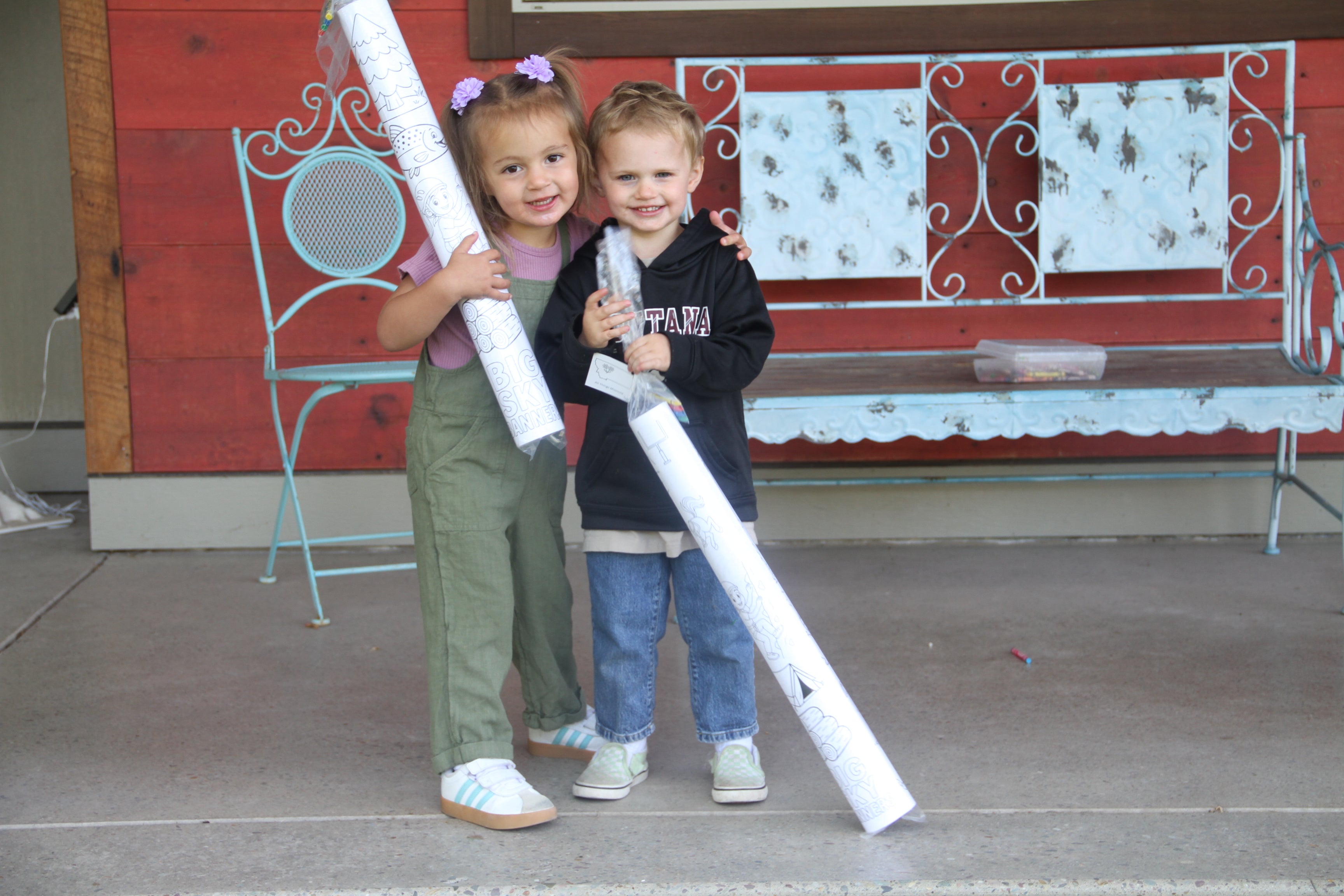 Large Montana wildlife coloring banner classroom play