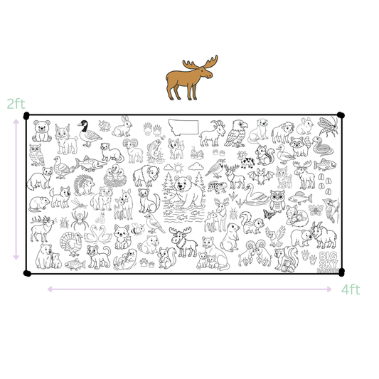 Montana Animals - 4ft x 2 ft