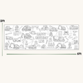 Custom Construction Birthday Giant Coloring Banner