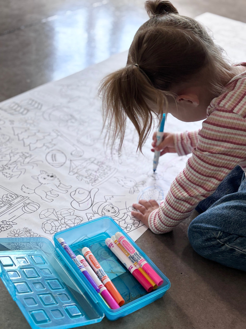 Close view Montana animals coloring banner creative activity